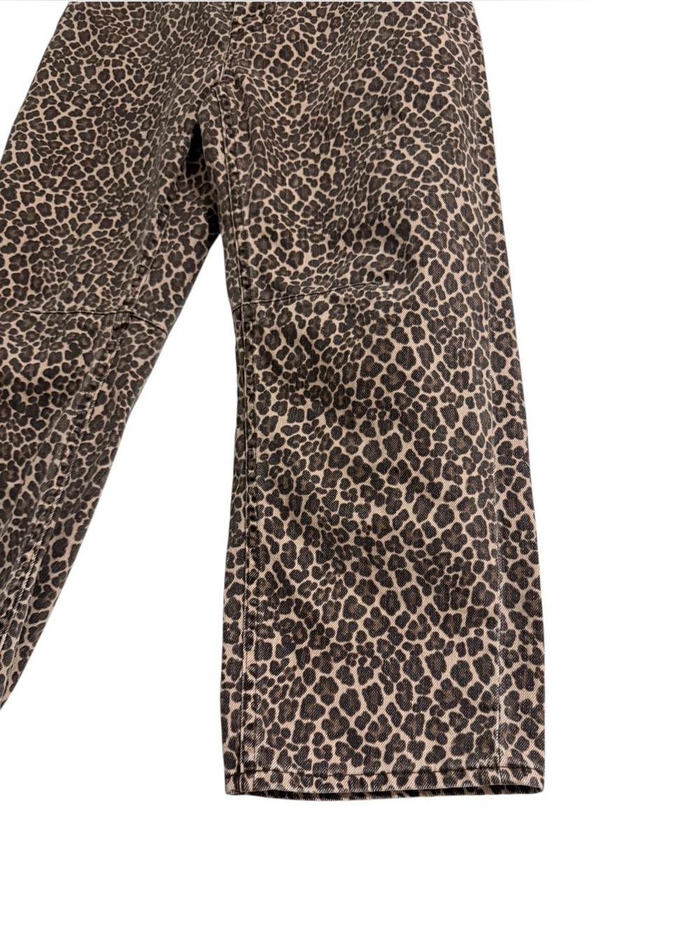 Madewell Leopard The Darted Barrel- Leg Jean size 26 Petite - Picture 3 of 8